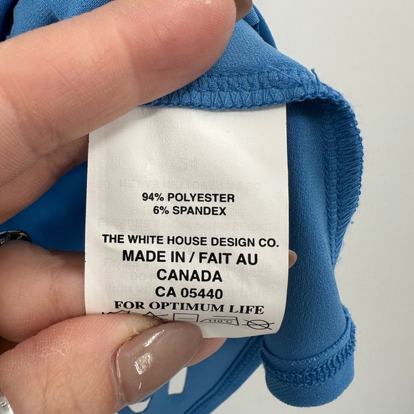 Sympli Women's‎ Blue Geometric Cutout Long Sleeve Tunic Top Size 12 - Picture 5 of 9